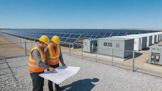 Solar farm battery storage