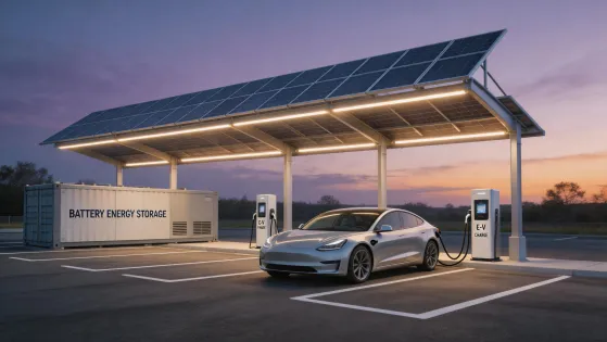EV charging storage site