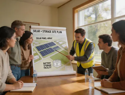 Community solar storage meeting