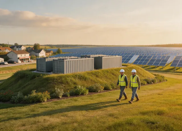Solar storage project near community